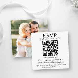 D'accompagnement Carte de boîtier RSVP pour mariage photo QR modern