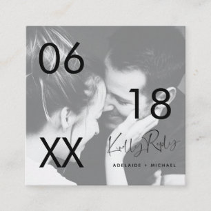 D'accompagnement Carte de boîtier RSVP pour mariage photo simple et