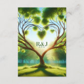 D'accompagnement Carte de boîtier RSVP pour mariage vert (Devant)