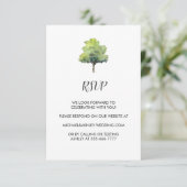 D'accompagnement Carte de boîtier RSVP Russe Barn Mariage campagnar (Debout devant)