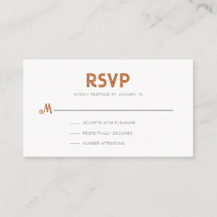 D'accompagnement Carte de boîtier RSVP Rustique Moderne Parchemin