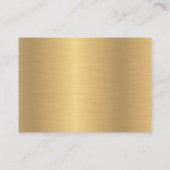 D'accompagnement Carte de boîtier RSVP simple en or et noir (Dos)