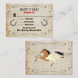 D'accompagnement Carte de boîtier RSVP Western Cowboy Insertion