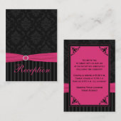 D'accompagnement Carte de boîtier triée rose, gris, noir damassé (Devant / Derrière)