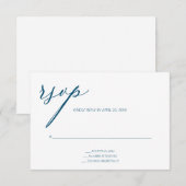 D'accompagnement Carte de boîtier Turquoise RSVP (Devant / Derrière)