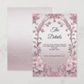 D'accompagnement Carte de boîtier unique en couleur rose (Devant / Derrière)