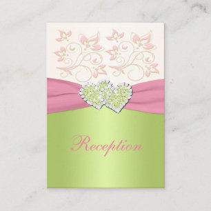 D'accompagnement Carte de boîtier verte en ivoire rose RIBBON IMPRI