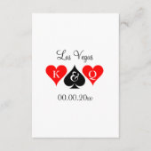 D'accompagnement Carte de boîtier vertical thème mariage Las Vegas (Devant)