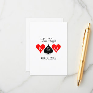 D'accompagnement Carte de boîtier vertical thème mariage Las Vegas