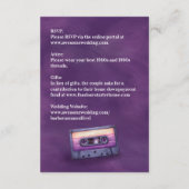 D'accompagnement Carte de boîtier violet rétro sur bande de cassett (Dos)