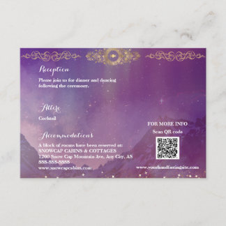 D'accompagnement Carte de boîtier Violet Sky Gold Moon