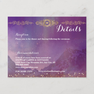 D'accompagnement Carte de boîtier Violet Sky Gold Moon