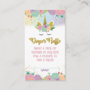 D'accompagnement Carte de carafe Baby shower Unicorne Florale