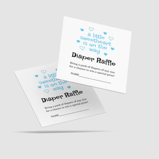 D'accompagnement Carte de Carré Baby shower de plongeur Raffle Blue