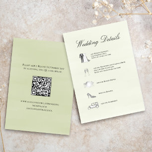 D'accompagnement Carte de chronologie de code QR des détails de mar