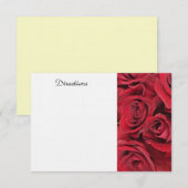 D'accompagnement Carte de clôture de rose rouge (Devant / Derrière)