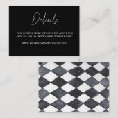 D'accompagnement Carte de clôture noire avec impression de diamant (Devant / Derrière)