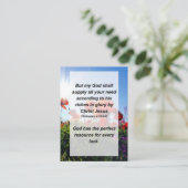 D'accompagnement Carte de clôture Philippiens 4:19 Mais mon Dieu s (Debout devant)