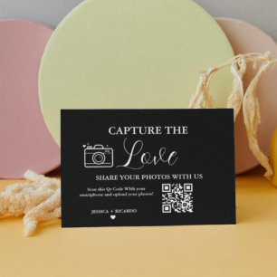 D'accompagnement Carte de code QR de mariage Capture the Love Photo