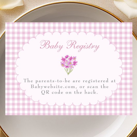 D'accompagnement Carte de code QR de registre de douche de bébé à c
