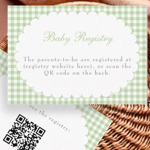 D'accompagnement Carte de code QR de registre de douche de bébé à c