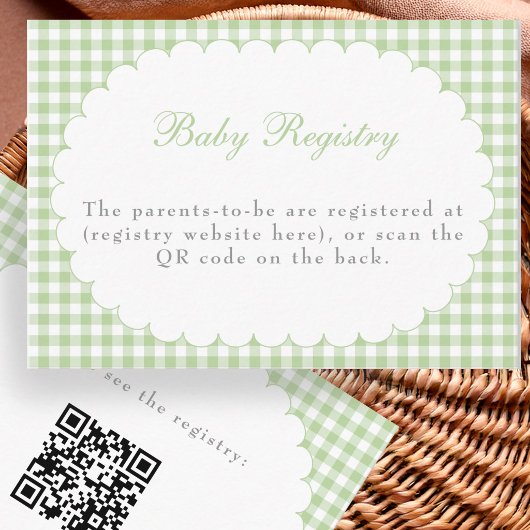 D'accompagnement Carte de code QR de registre de douche de bébé à c