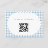D'accompagnement Carte de code QR de registre de douche de bébé à c (Dos)