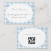 D'accompagnement Carte de code QR de registre de douche de bébé à c (Devant / Derrière)