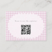 D'accompagnement Carte de code QR de registre de douche de bébé à c (Dos)