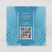 D'accompagnement Carte de code QR pour boîtier de Mariage Turquoise (Dos)