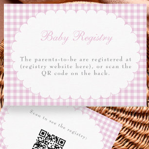 D'accompagnement Carte de code QR pour la liste de naissance de la