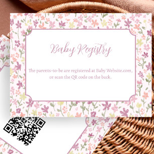 D'accompagnement Carte de code QR pour la liste de naissance Simple