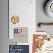 D'accompagnement Carte de code QR RSVP minima moderne