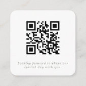 D'accompagnement Carte de code QR RSVP RSVP minima moderne (Dos)
