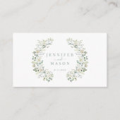 D'accompagnement Carte de code RSVP QR pour mariage floral simple (Dos)