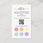 D'accompagnement Carte de Code Vestimentaire de Mariage Bleu et Jau (Devant)