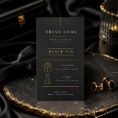 D'accompagnement Carte de code vestimentaire de mariage élégant en 