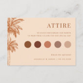 D'accompagnement Carte de code vestimentaire du Mariage de palmier (Devant)