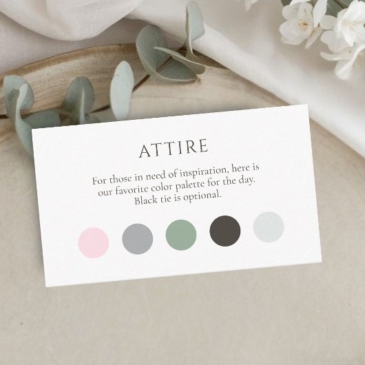 D'accompagnement Carte de code vestimentaire en points pour tenue d