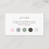 D'accompagnement Carte de code vestimentaire en points pour tenue d (Devant)