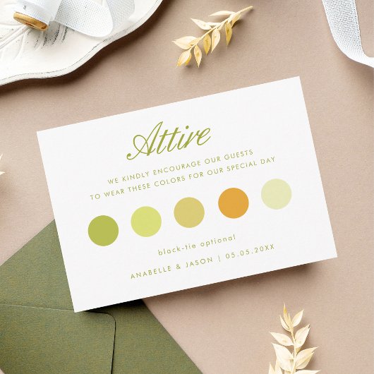 D'accompagnement Carte de code vestimentaire pour invités de mariag
