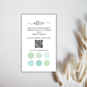 D'accompagnement Carte de Code Vestimentaire pour un Mariage Écolog