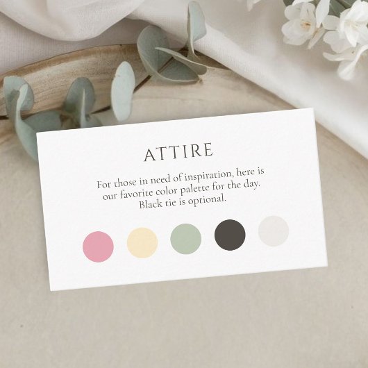 D'accompagnement Carte de code vestimentaire Summer Dot Enclosure