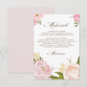 D'accompagnement Carte de commande personnalisée de fleurs aquarell (Devant / Derrière)