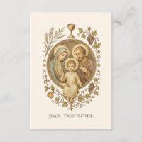 Carte de Communion de la Sainte Famille à garder e