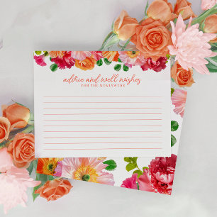 D'accompagnement Carte de conseil à la floraison orange et rose vif