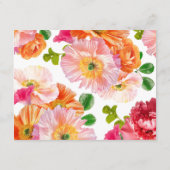D'accompagnement Carte de conseil à la floraison orange et rose vif (Dos)