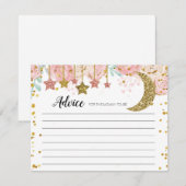 D'accompagnement Carte de conseil à scintillement or. (Devant / Derrière)