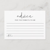 D'accompagnement Carte de conseil Baby shower STELLA (Devant)