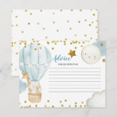 D'accompagnement Carte de conseil Blue Hot Air Balloon Jungle (Devant / Derrière)